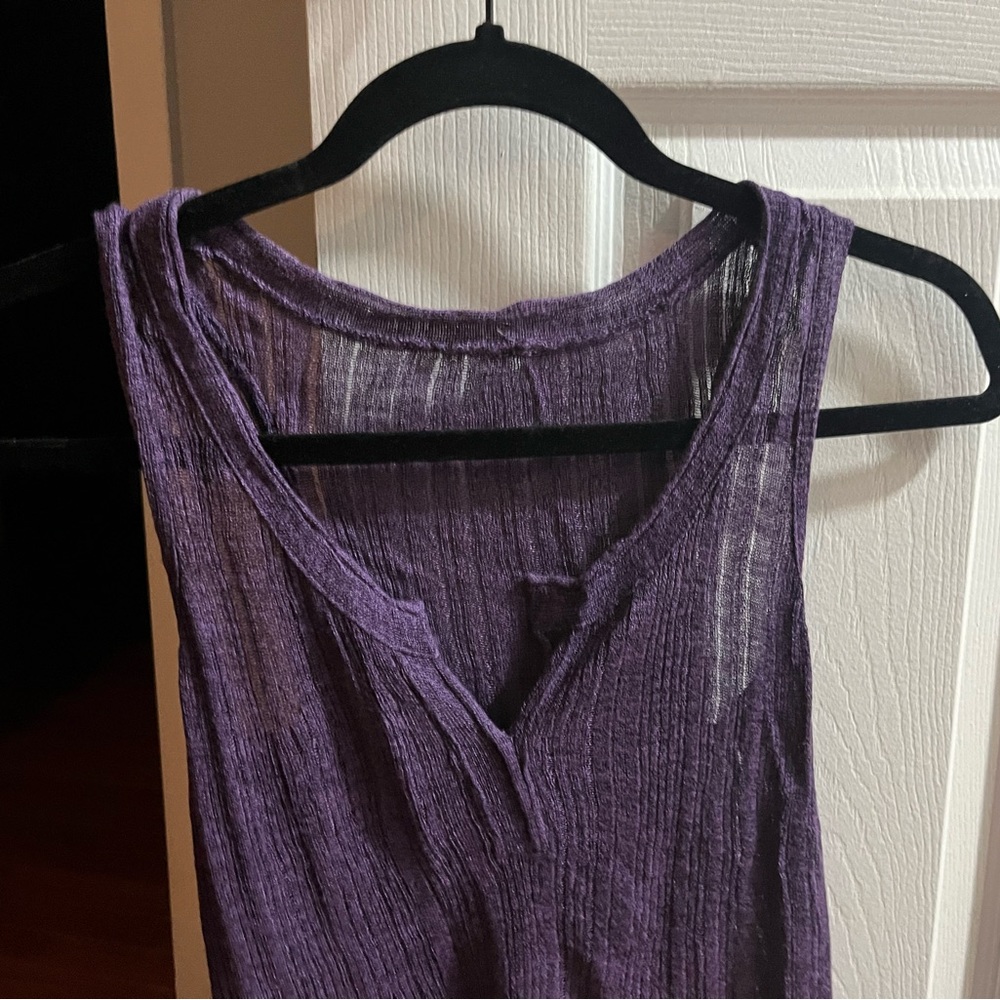 Purple chenille Tank Top. Size Small